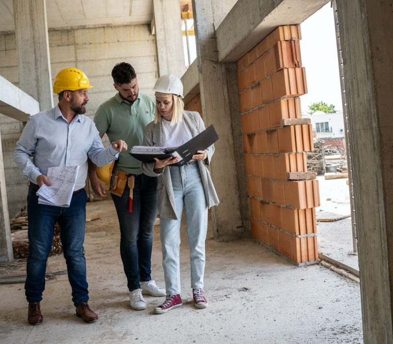 On construction site